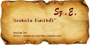 Szokola Euniké névjegykártya